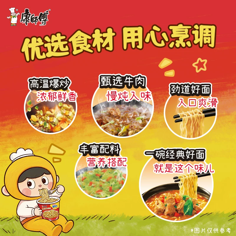 康师傅 迷你桶红烧牛肉面12桶 23.4元 - 线报酷