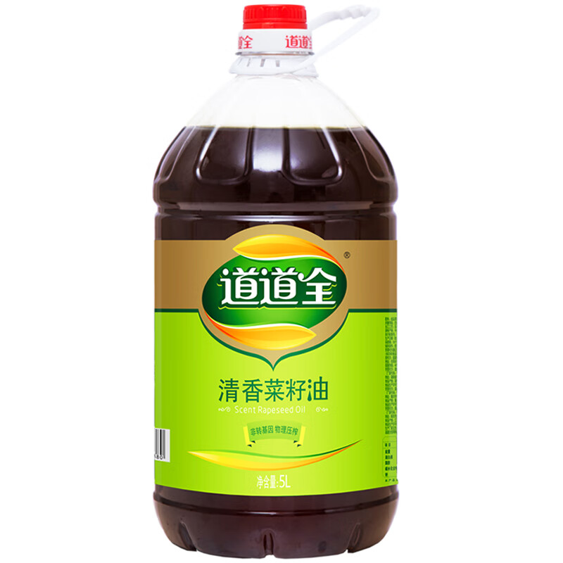 道道全清香菜籽油5L 物理压榨工艺 食用油 52.8元