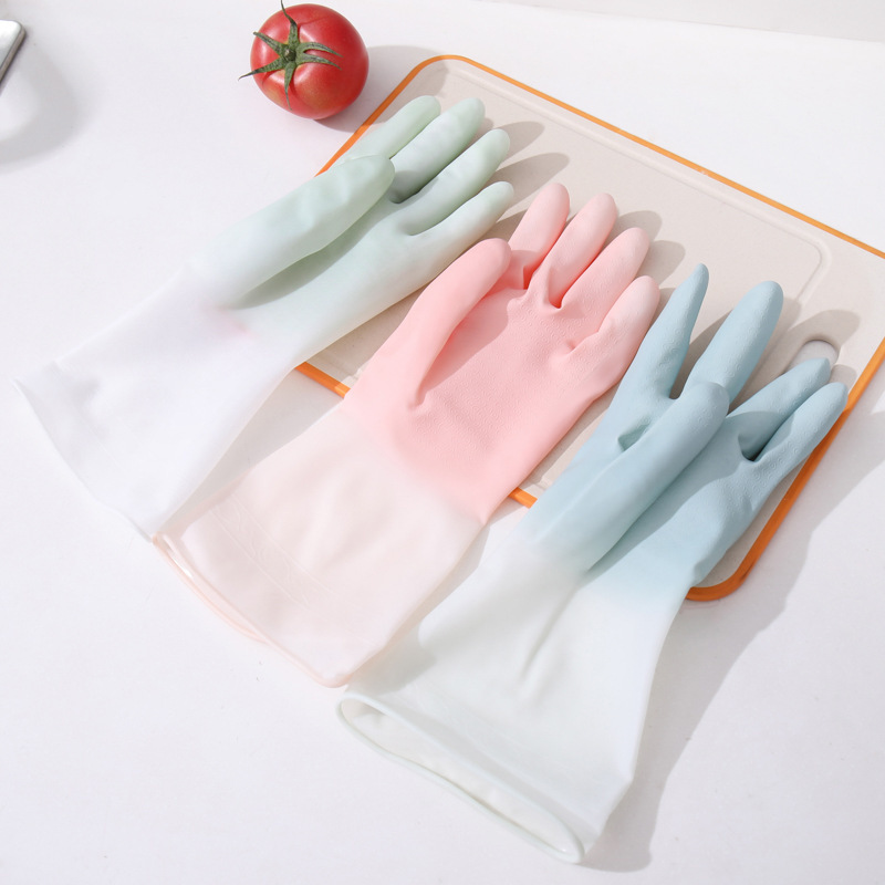 洗碗手套女家用厨房耐用型贴手防水胶皮手套刷碗做家务清洁洗衣 0.01元（