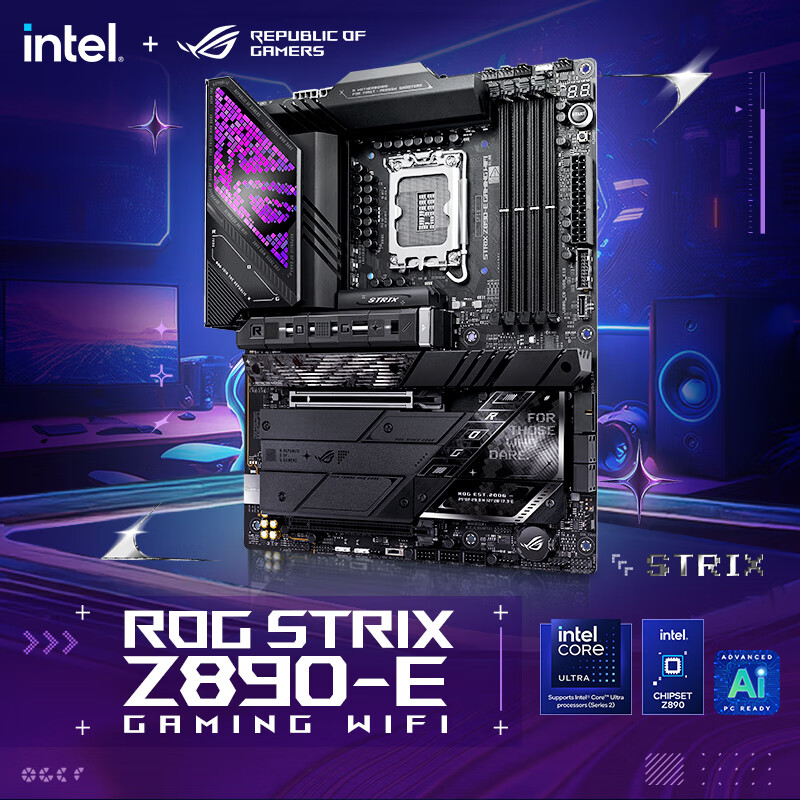 玩家国度 ROG STRIX Z890-E GAMING WIFI 主板 支持 CPU 285K/265K/265KF (Intel Z890/LGA 1851） 