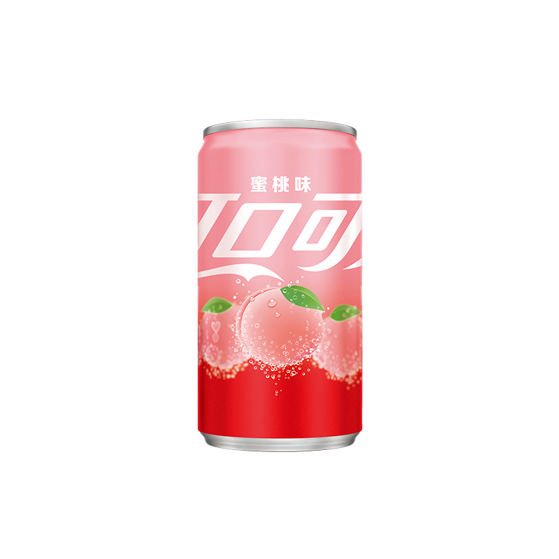 限地区、概率券：可口可乐（Coca-Cola）蜜桃味可乐汽水 碳酸饮料 200ml*12罐*3