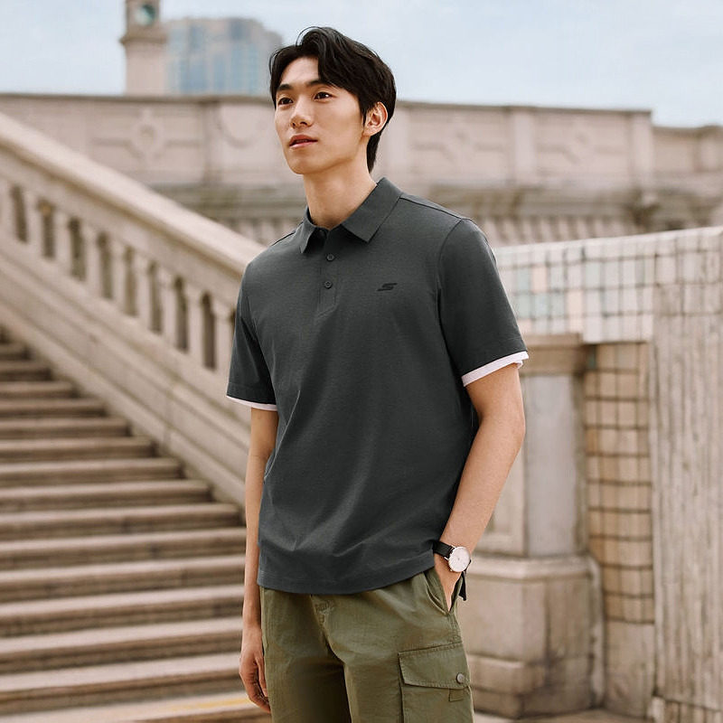 移动端：斯凯奇 男女通用短袖POLO杉 P226M183/P226W177 159元（淘金币可抵12.42元