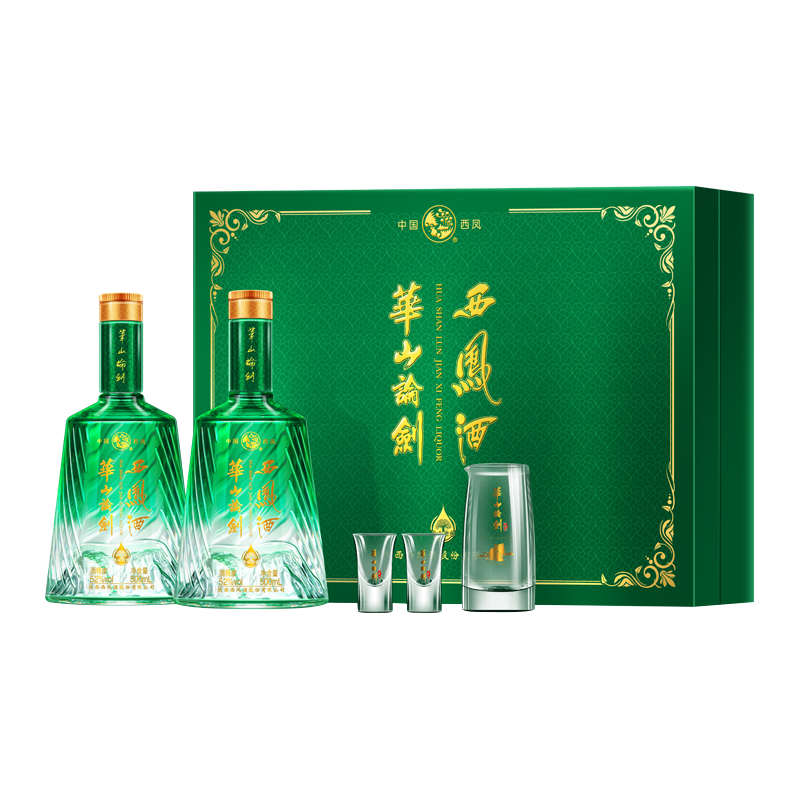西凤酒 西凤华山论剑名酒经典52度饮水思源双瓶礼盒白酒 52度 500mL 2瓶 243.54