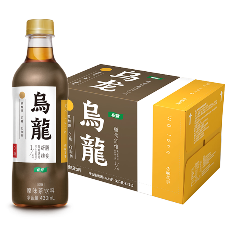 怡宝 佐味茶事 乌龙茶 原味茶饮料430ml*15整箱装 80.97元（需领券，合26.99元/