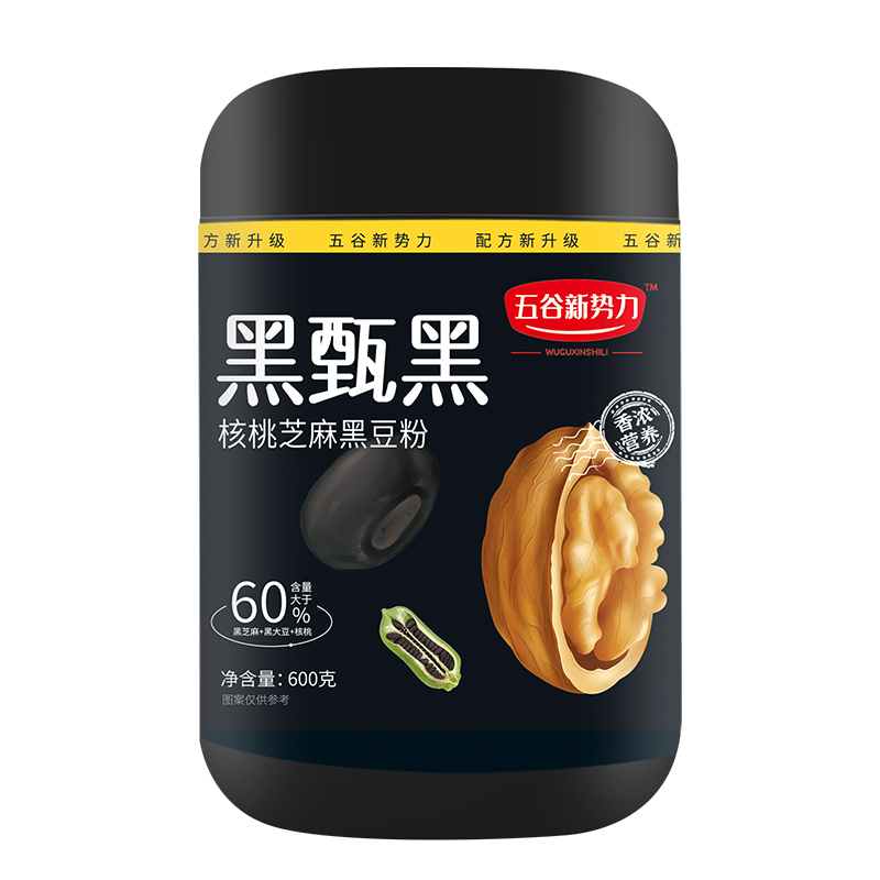 五谷新势力 黑无糖黑芝麻糊 500g/罐 6.9元（需用券）