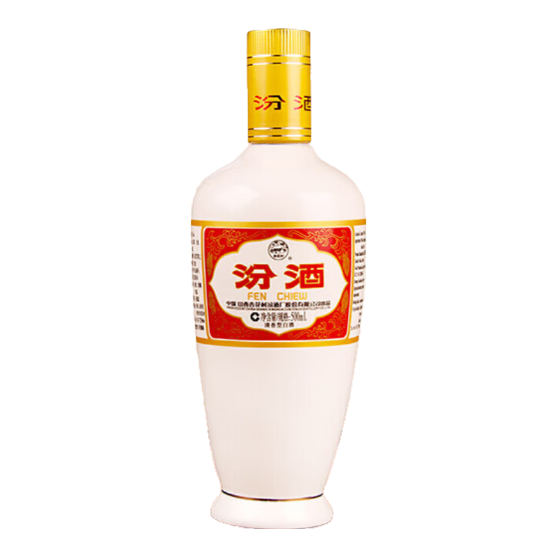 汾酒 出口白瓷 清香型白酒 53度500ml 单瓶装 185.9元（61.9元/件）