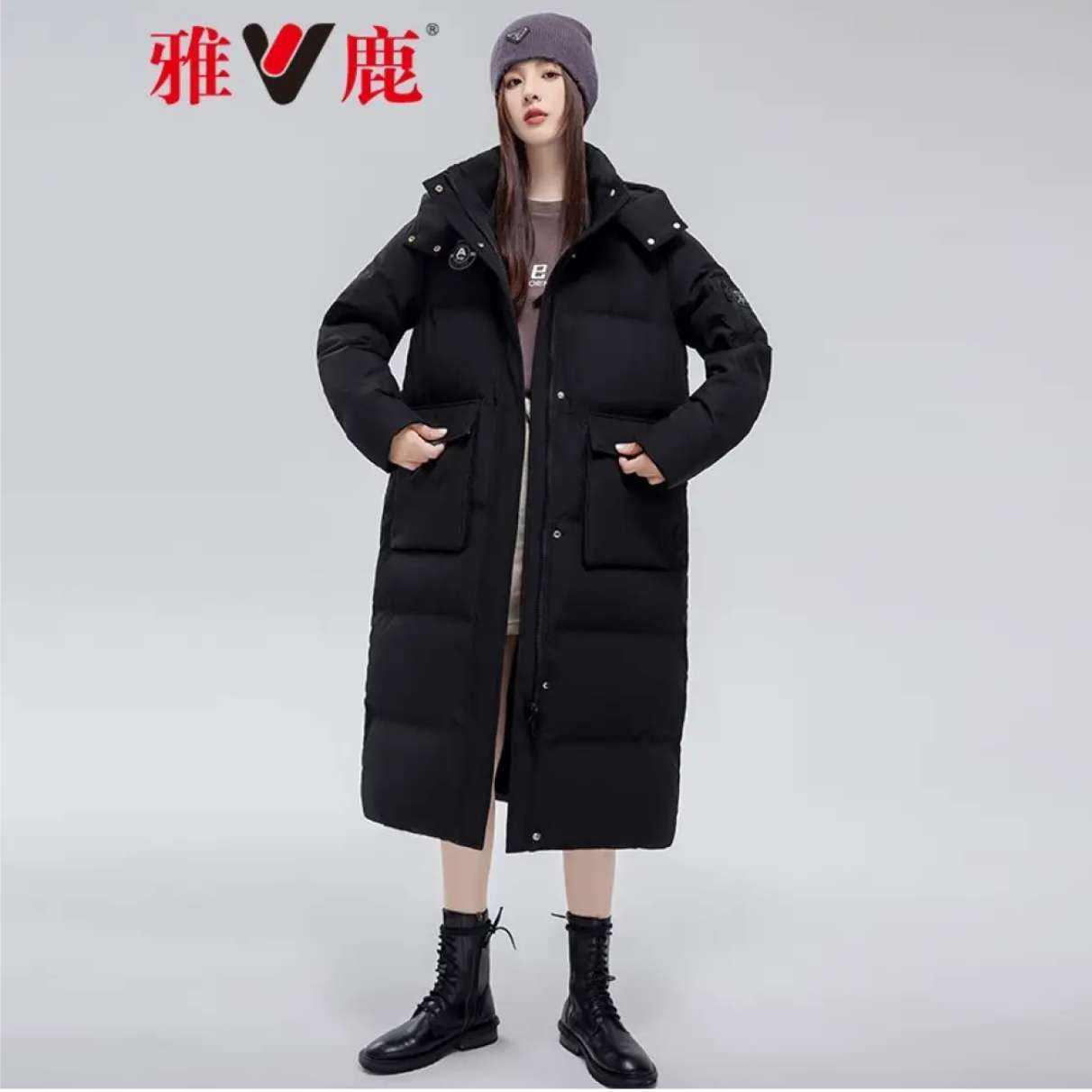 PLUS会员：雅鹿极寒加厚羽绒服女Z 黑色(YR501V20210) L 245.01元（需领券）