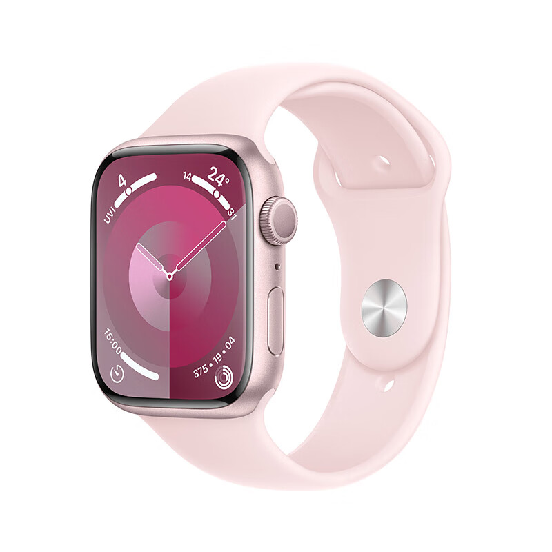 Apple 苹果 Watch Series 9 智能手表 GPS款 45mm 亮粉色 橡胶表带 M/L 2463.01元（需用