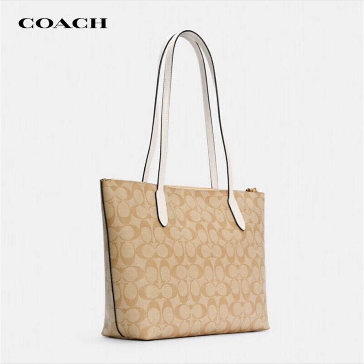 再降价、PLUS会员：COACH蔻驰 COACH 奢侈品TOTE女士包 单肩拉链托特包 895.17元（