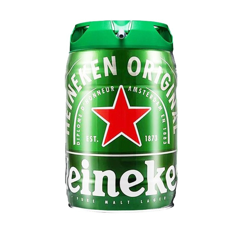 Heineken 喜力 铁金刚 经典拉格啤酒 5L*1桶 赠喜力星银 500ml*3听 87.59元包邮（双