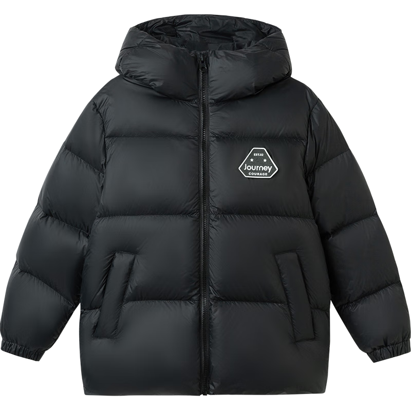 巴拉巴拉 童装儿童羽绒服男童女童2025冬季加厚保暖萌趣潮208425107235 黑色9000