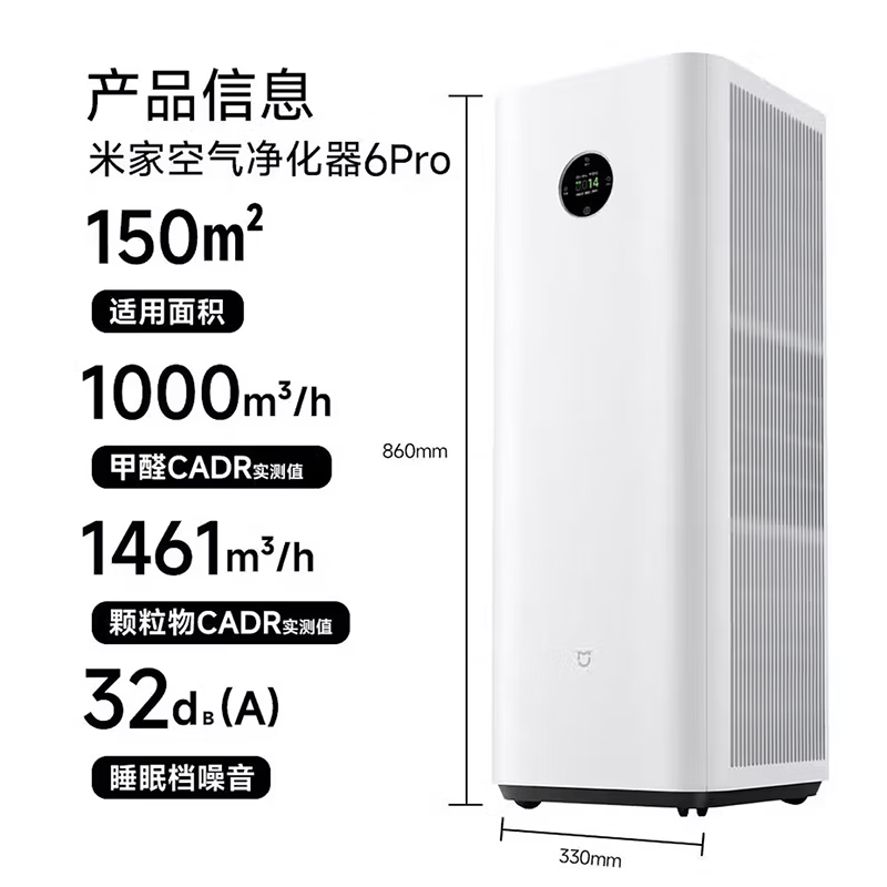 米家 AC-M38-SC 空气净化器 6Pro 1535.7元 - 清风线报