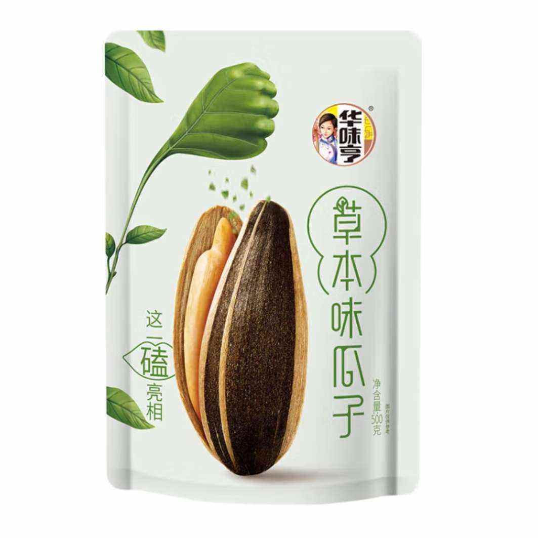 Plus会员:华味亨 草本味瓜子 500g*4件 25.32元（合6.33元/件+需凑单）