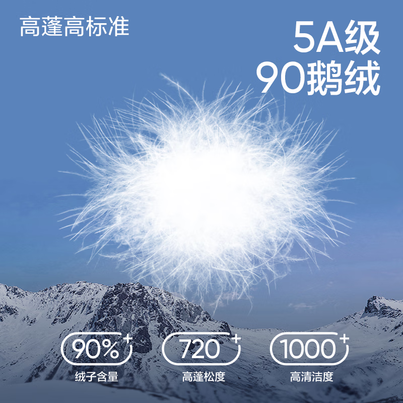 网易严选 -20℃ 中国大鹅90白鹅绒720+高蓬羽绒服外套 499元