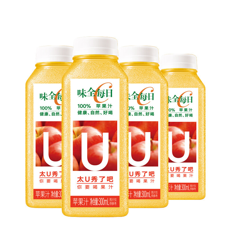 WEICHUAN 味全 苹果汁300ml*4 礼盒装 12.64元（需买3件，需用券）