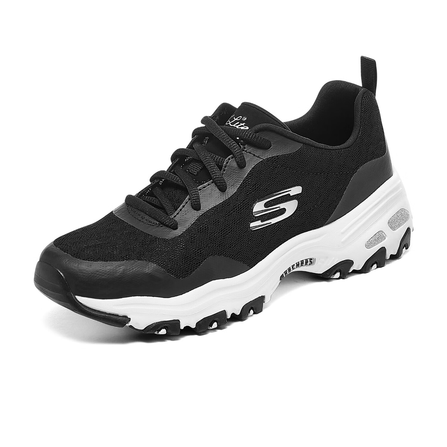 SKECHERS 斯凯奇 休闲鞋新款女鞋熊猫鞋减震增高 896002-BKW 179元（需用券）