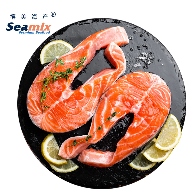Seamix 禧美海产 冷冻三文鱼排400g（银鲑鱼排）原切段 2-3块装 26.9元