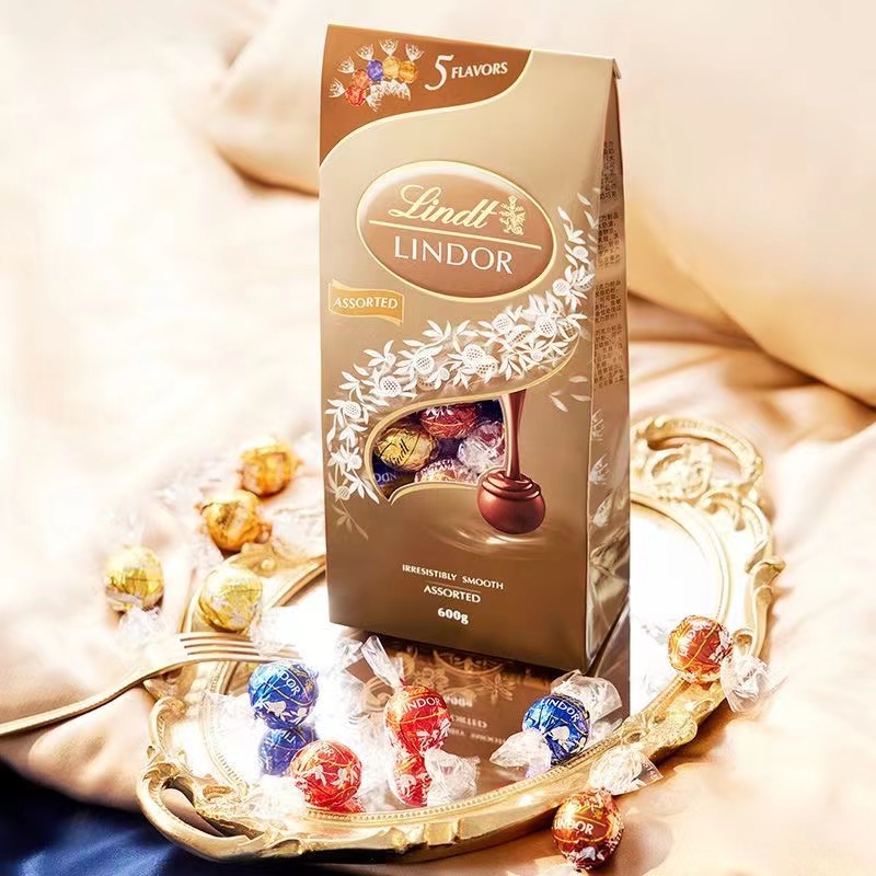 Lindt 瑞士莲 进口巧克力 600g 混装软心巧克力球 73.9元