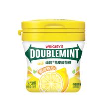 plus会员、需首购:绿箭(DOUBLEMINT)薄荷糖脆皮软心糖柠檬薄荷味80g/瓶糖果零食