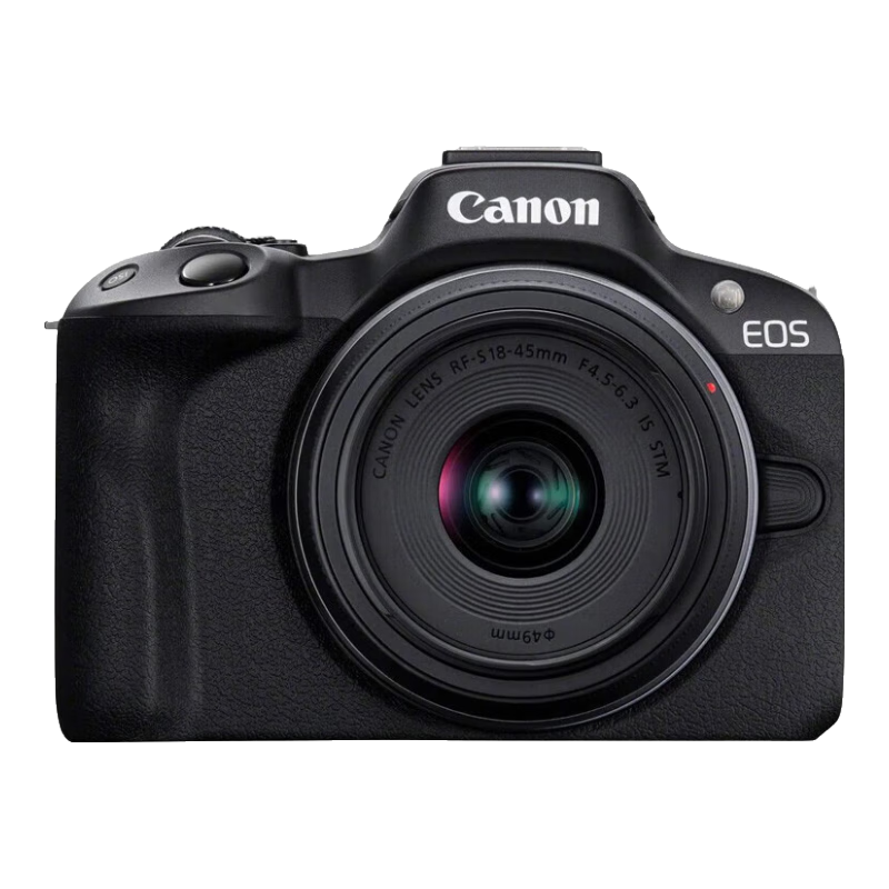 Plus:佳能（Canon）R50+RF-S18-45mm 微单数码相机套机学生入门4k数码高清便携旅行