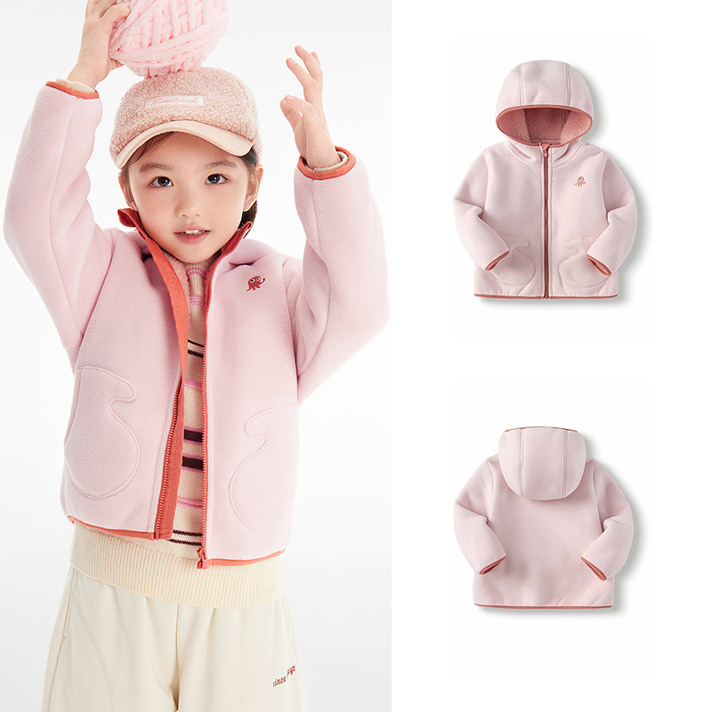 巴拉巴拉 童装儿童外套宝宝女童男童新款加绒上衣2025秋冬摇粒绒潮 15.9元