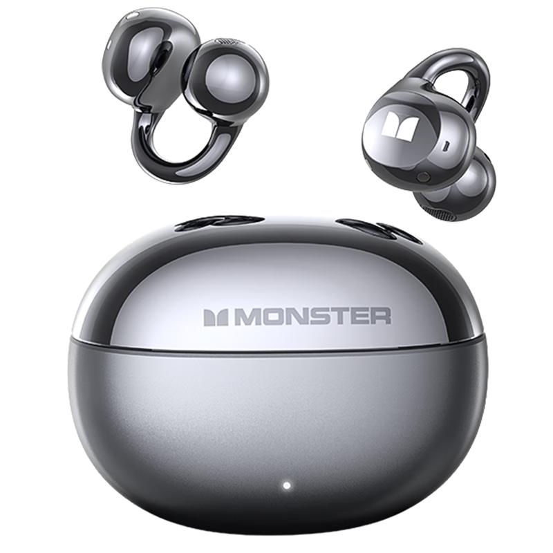 魔声 Open Ear AC226耳夹式主动降噪耳机 黑色（全景音效+无感佩戴） 98元