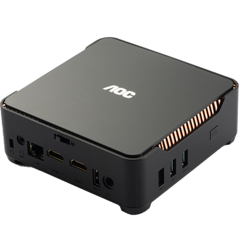 PLUS会员：AOC Mini迷你主机 12代四核N95 8G 256G 多屏显示 壁挂 WIFI 947.01元（需领