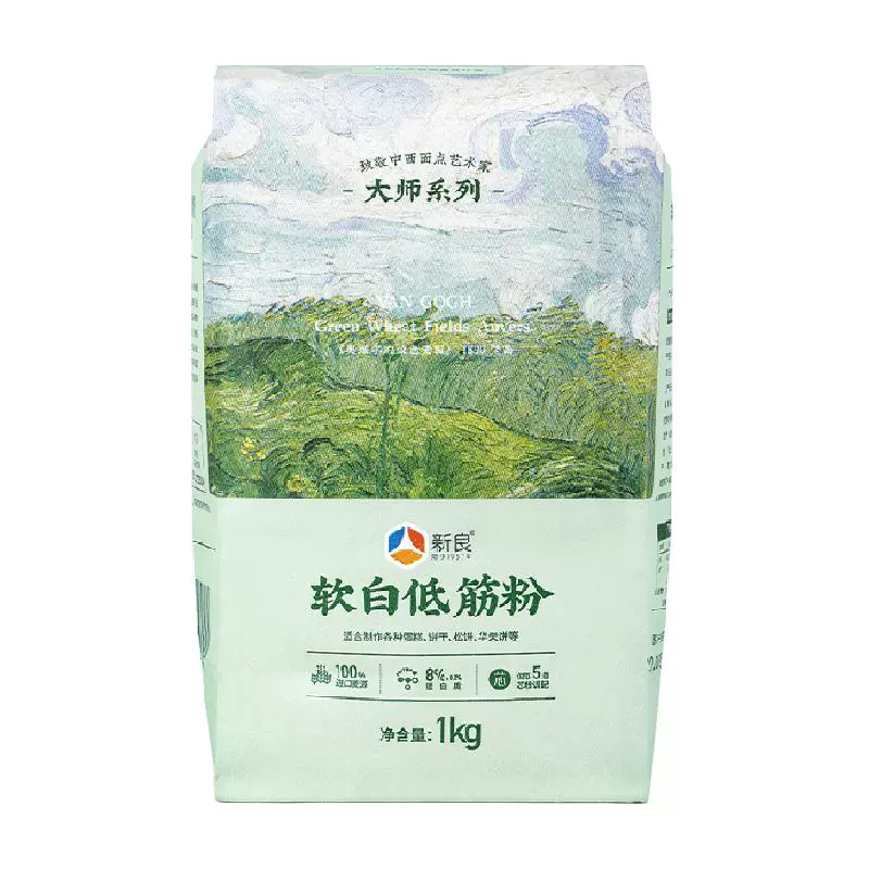 新良 软白低筋面粉 1kg ￥12.22