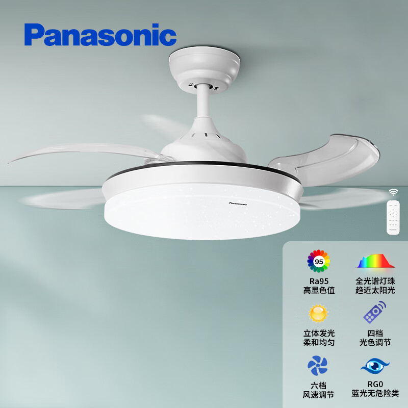 以旧换新补贴、PLUS会员：Panasonic 松下 HHLZ4514 全光谱风扇灯69瓦 升级款 447.79