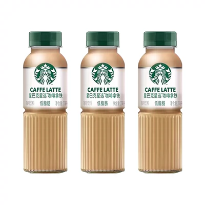 88vip、Starbucks/星巴克星选拿铁咖啡270ml*3瓶低脂瓶装即饮咖啡饮料 16.64元