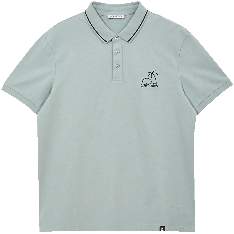 PLUS会员：（JACK&JONES）杰克·琼斯 男装polo衫 薄荷绿C63 190/108A/XXL 80.64