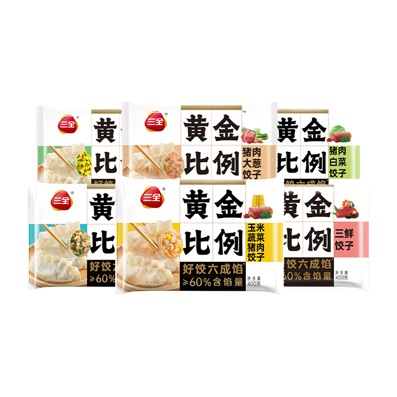 三全 黄金比例 韭菜鸡蛋 400g 5.49元