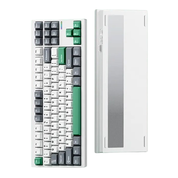 PLUS会员：MC 迈从 GX87 铝坨坨客制化三模机械键盘 云山绿-雾蓝轴 298元（满减）