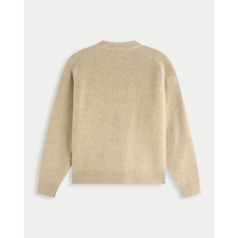 Abercrombie & Fitch 美式绒感套头毛衣针织衫上衣25秋冬男装120-5181 卡其色 S (175/9