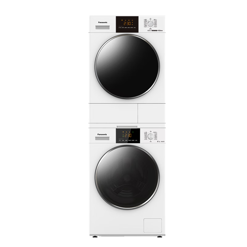 再降价、PLUS会员：Panasonic 松下 洗烘套装 白月光3.0智享版 10kg滚筒洗衣机+热