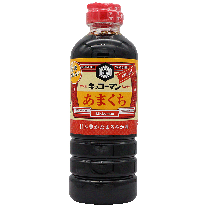 KIKKOMAN 万字 甜口酱油 500ml 日本酿造生抽 32.8元