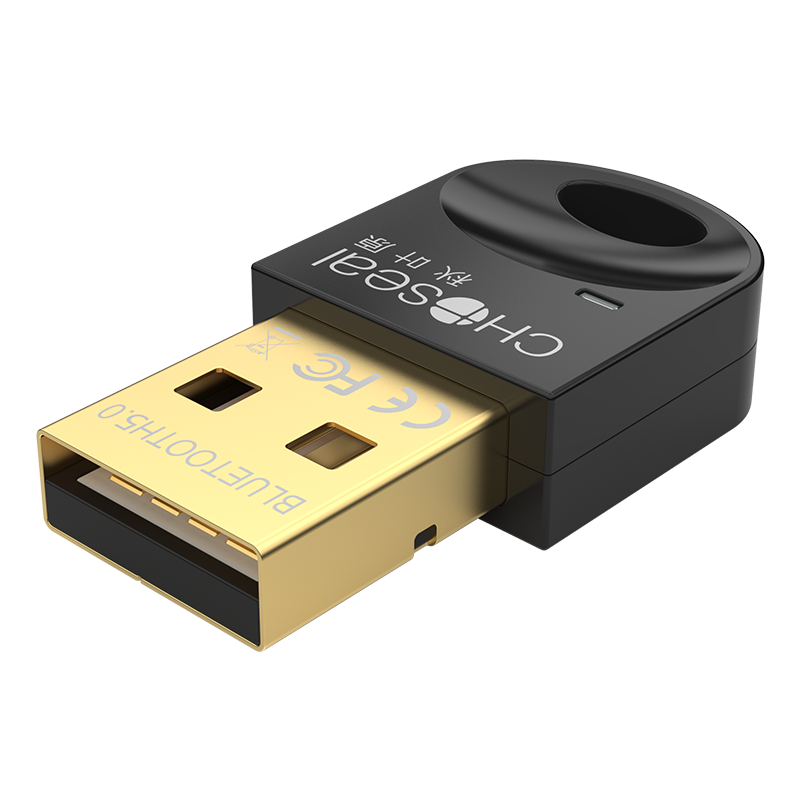 PLUS会员、需首单：CHOSEAL 秋叶原 USB蓝牙适配器5.0 黑 RTL5.0 9.90元包邮（店铺