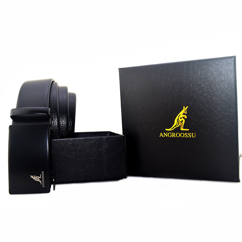 SLY TRO 男士腰带新款自动扣礼盒送品男式皮带 四方腰带+礼盒装1套 120cm 33.8元