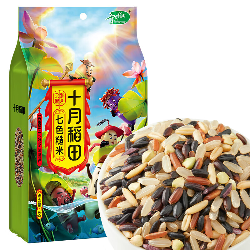 十月稻田 七色糙米 1kg 5.98元