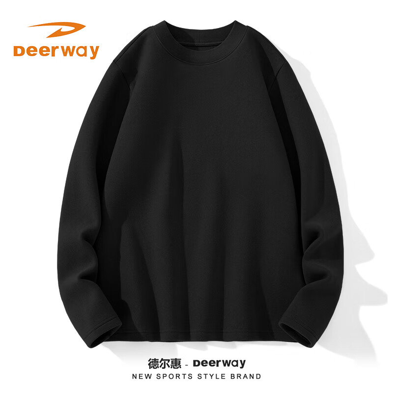 Deerway 德尔惠 加绒半高领 男秋冬打底衫 23.1元（需用券）