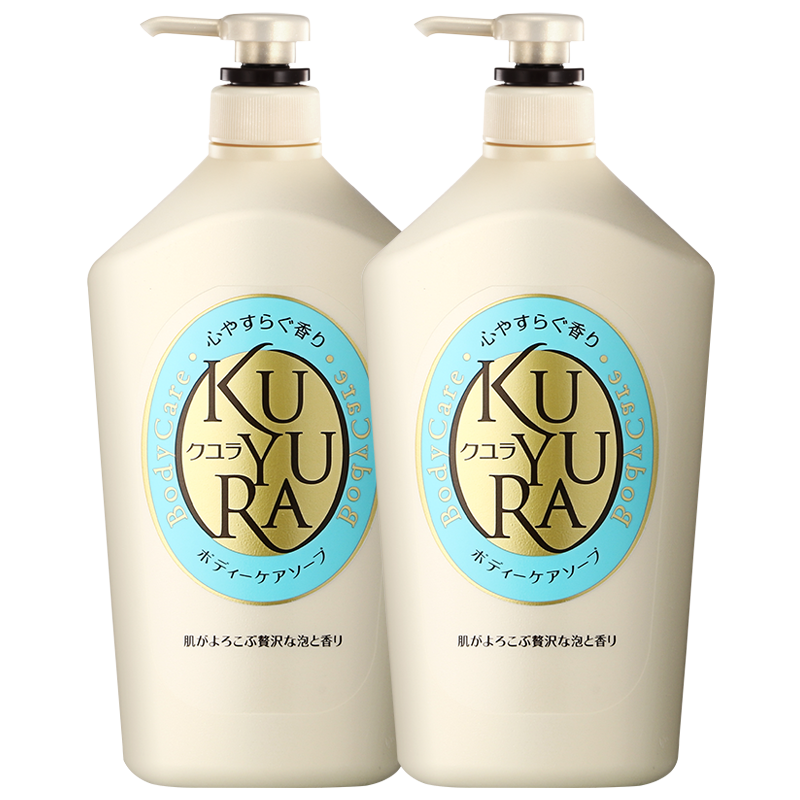 PLUS会员：KUYURA 可悠然 香氛沐浴露1000ml*2（泡沫洁面膏15g*2+果味香沐浴露650ml