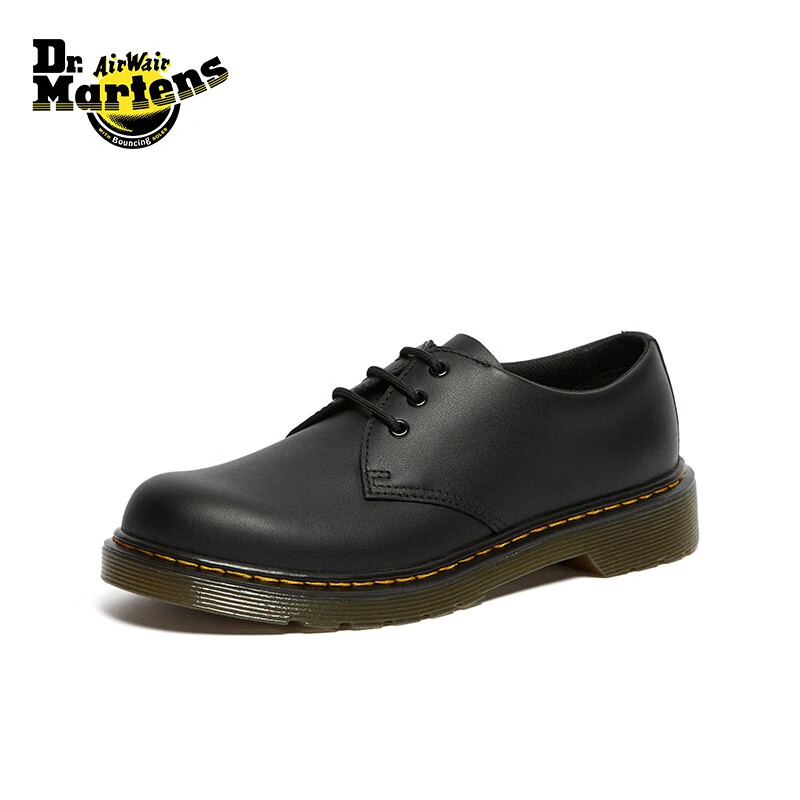 移动端：Dr.Martens 马丁1461 经典休闲时尚软皮黑色3孔马丁单鞋 黑色 446.76元