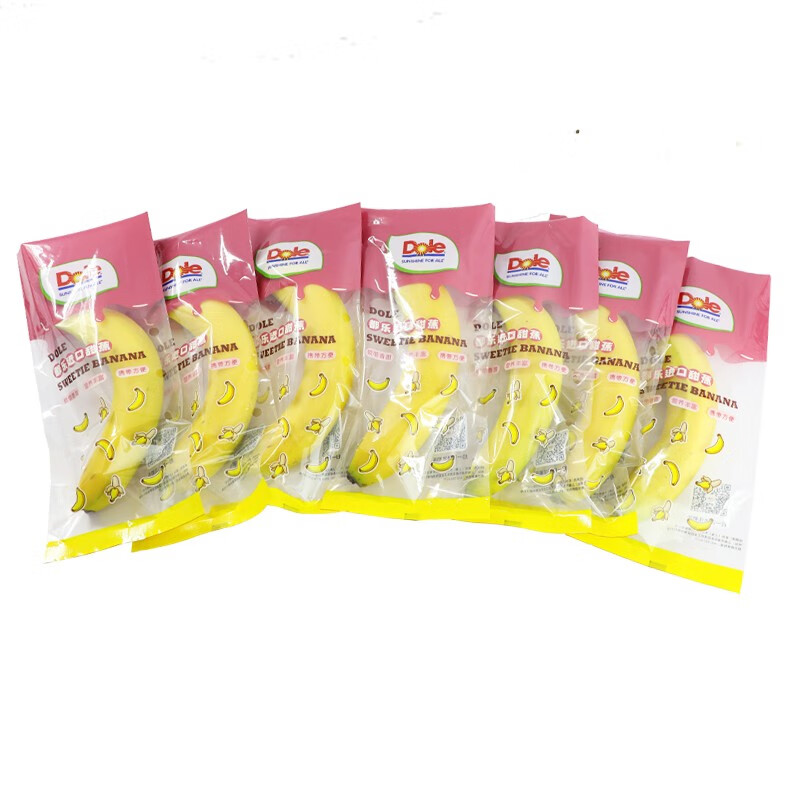 PLUS会员:都乐Dole 菲律宾香蕉 独立包装 2斤 （7-8根）*2件 29.4元包邮（合14.7元