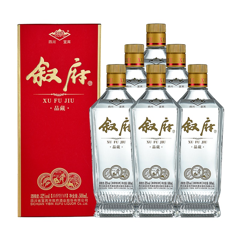 XUFU 叙府 品藏浓香型白酒 500ml*6瓶 赠500ml*1瓶 108元（需用券）