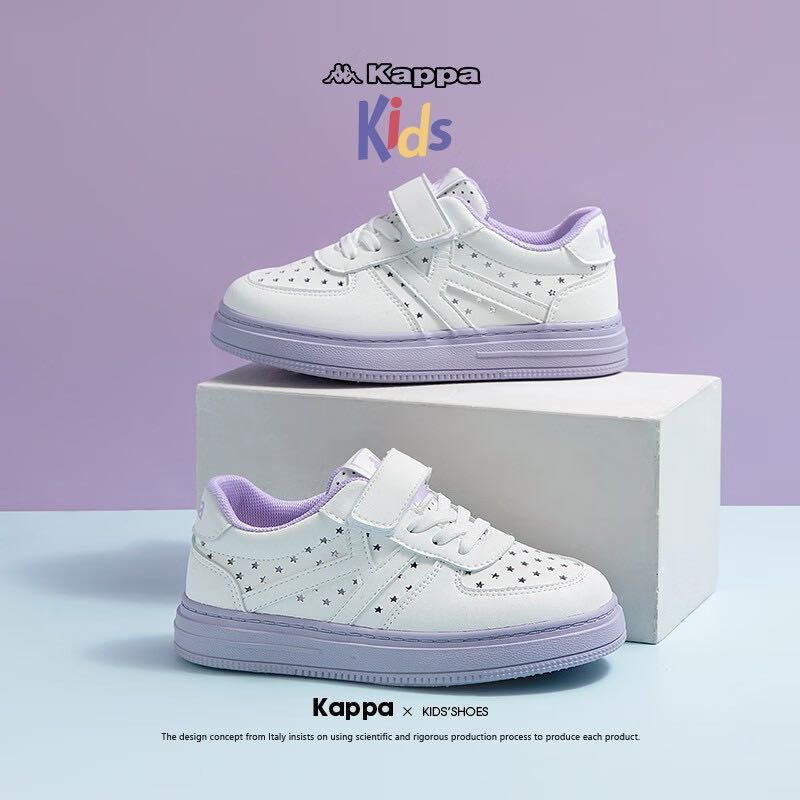 Kappa 卡帕 Kids卡帕童鞋儿童小白鞋春夏季新款透气板鞋低帮运动鞋 73.21元（