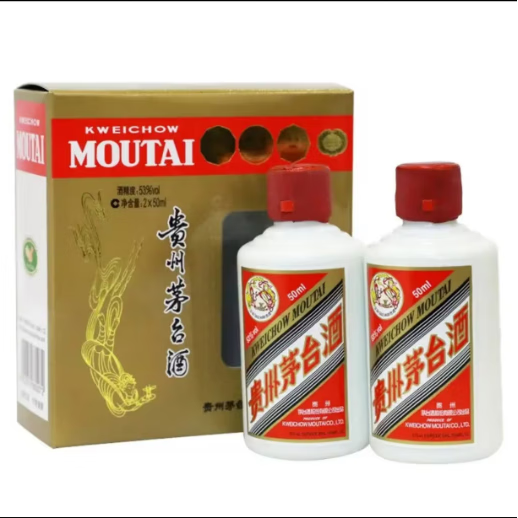 茅台 MOUTAI 飞天牌贵州茅台酒 53° 2支装 50ml 2020年 368.41元（需用券）