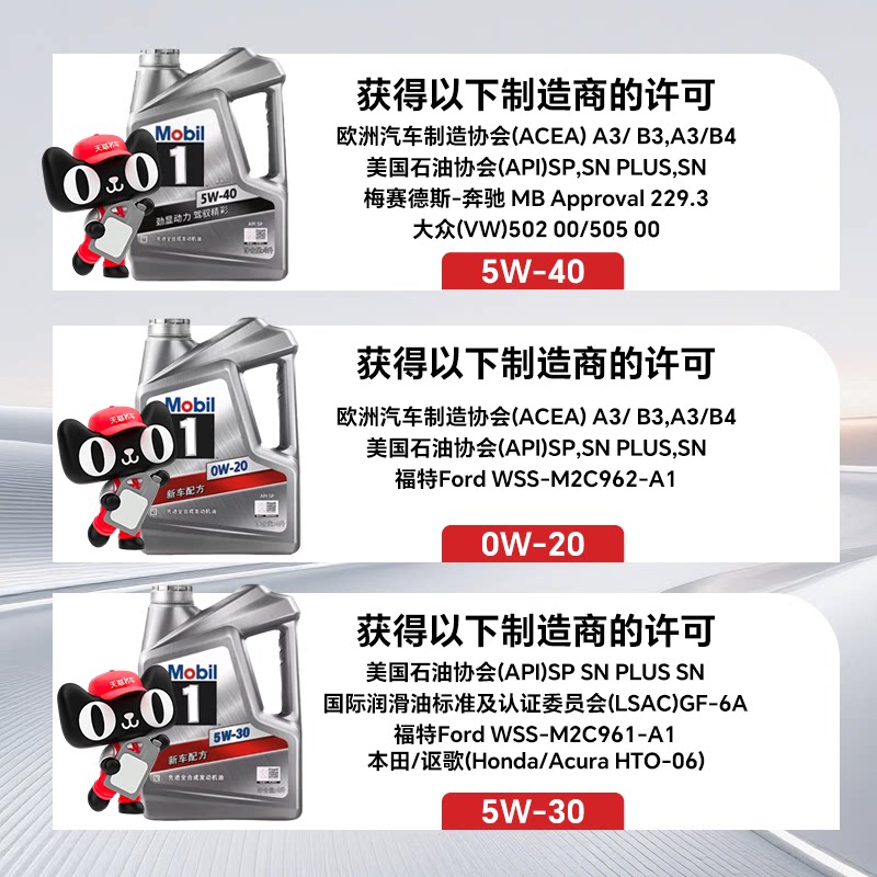 美孚 1号系列 5W-30SN PLUS级 全合成机油4L 148.61元 - 86线报