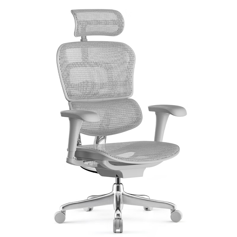 保友办公家具 金豪B 2代 人体工学电脑椅 银白色 美国网款 1212.5元