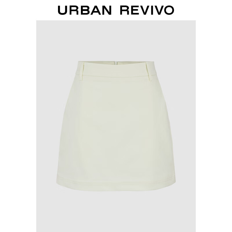 URBAN REVIVO UR2024秋季新款女装高智感职场通勤纯色拉链半裙UYY540011 139元（需