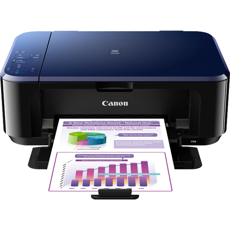 佳能（Canon）E568 无线自动双面学生彩色喷墨多功能一体机（打印/复印/扫描 